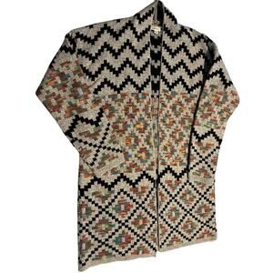Dreamers By Debut Womens Medium Multicolor Knit Cardigan Sweater Yellowstone Ski